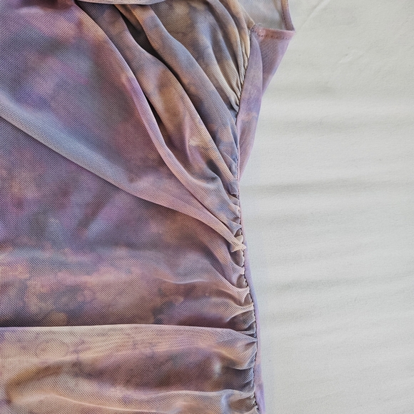 Zara Women's Pink and Orange Dress - Picture 8 of 9